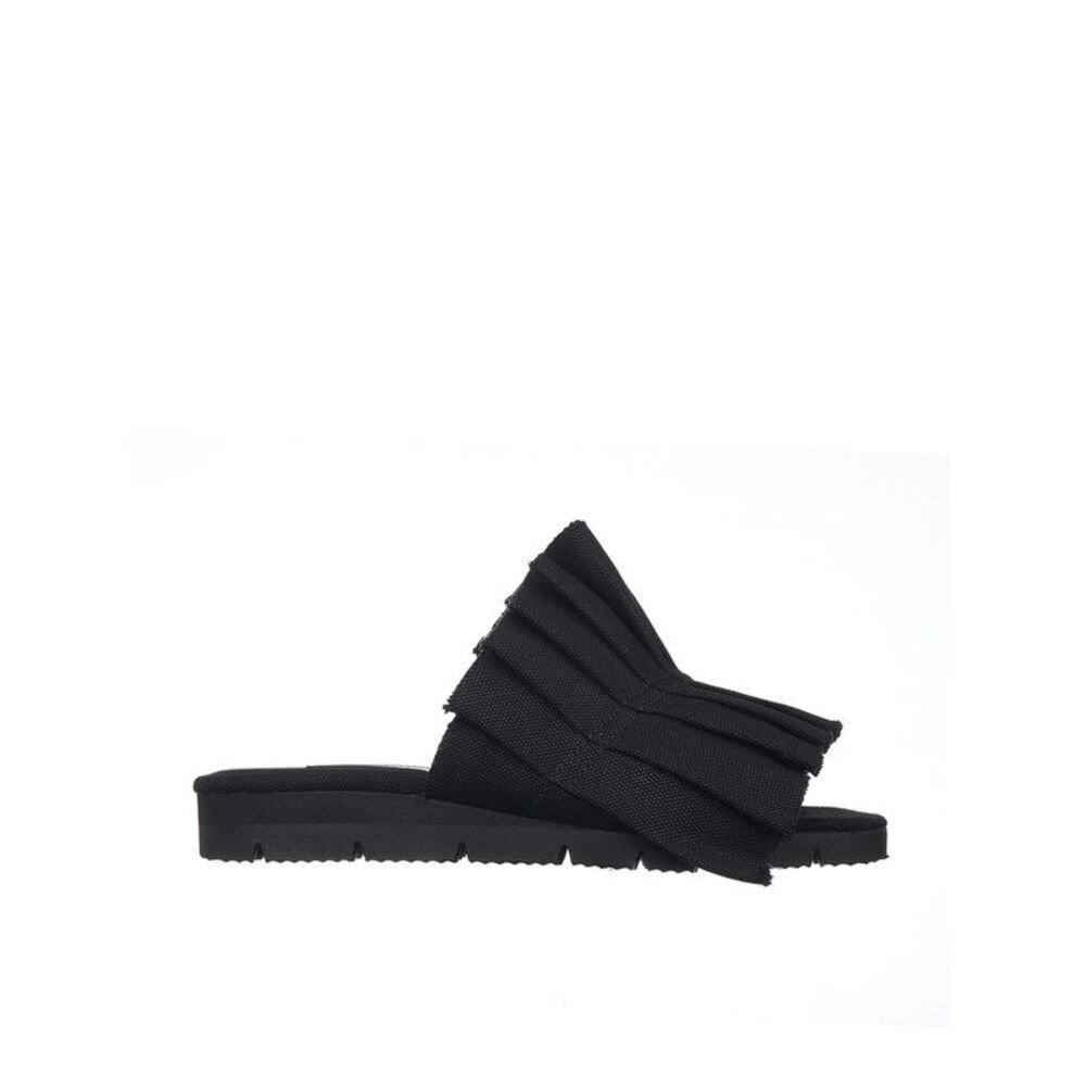 YOHJI YAMAMOTO Women's Black Pleated Slide Sandals Women BLACK Sneakers